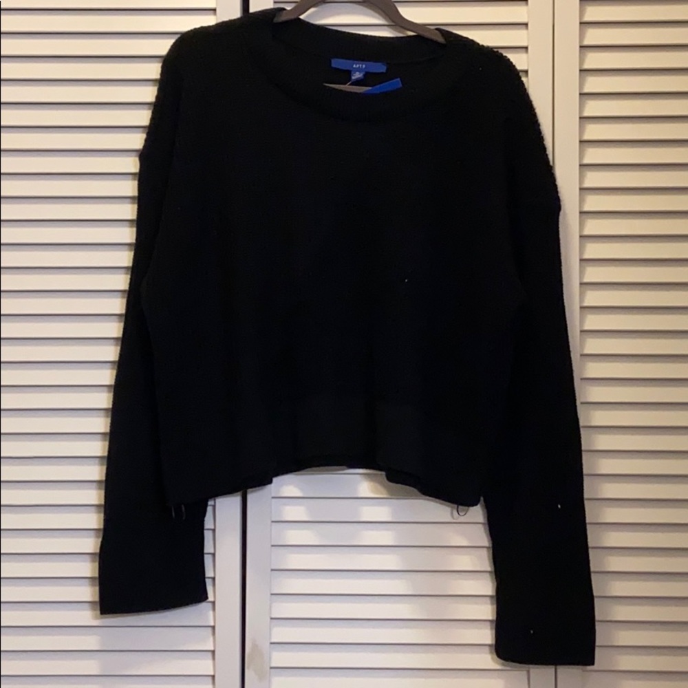 Black Cropped Sweater